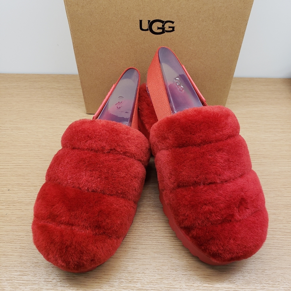 Ugg Super Fluff Slipper Ramba Red